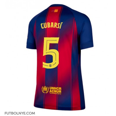 Camiseta Barcelona Pau Cubarsi #5 Primera Equipación para mujer 2025-26 manga corta Camiseta Barcelona Pau Cubarsi #5 Primera Equipación para mujer 2025-26 manga corta